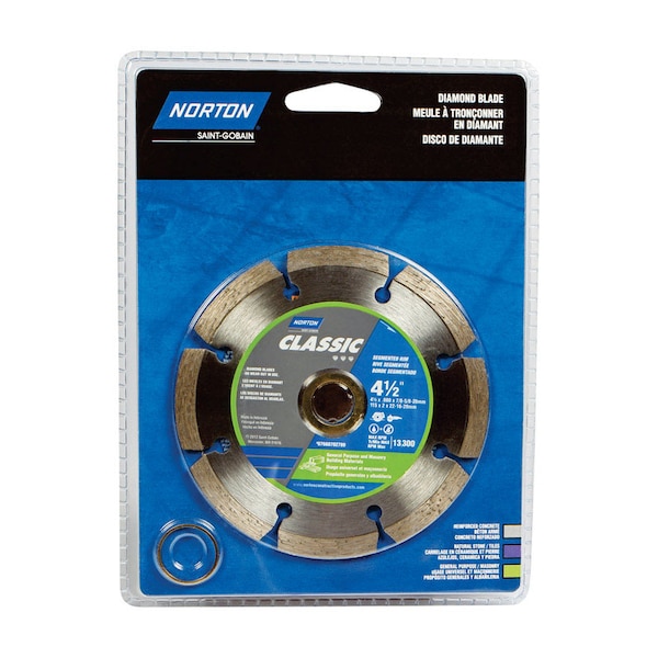 Norton Abrasives SAW BLADE SEGMENTED 4.5"" 07660702789 Zoro